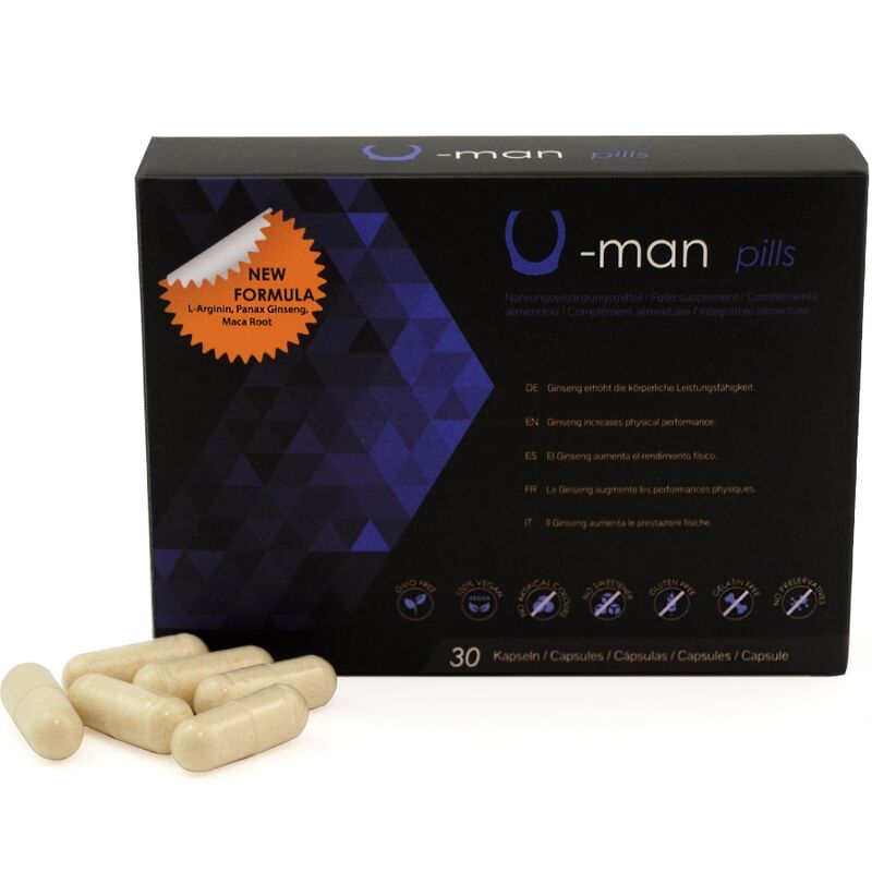La marca 500COSMETICS nos facilita esta imagen de su producto U-Man Pills – Complemento alimenticio para la virilidad masculina para nuestro catálogo.