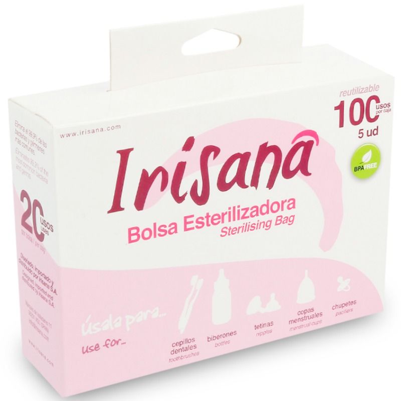 La marca IRISCUP nos facilita esta imagen de su producto IRISANA - BOLSA ESTERILIZADORA 5 UNIDADES para nuestro catálogo.