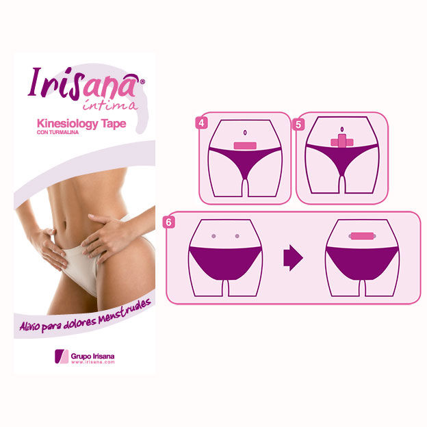 La marca IRISCUP nos facilita esta imagen de su producto IRISANA - CINTA AUTOADHESIVA PARA DOLORES MENSTRUALES para nuestro catálogo.