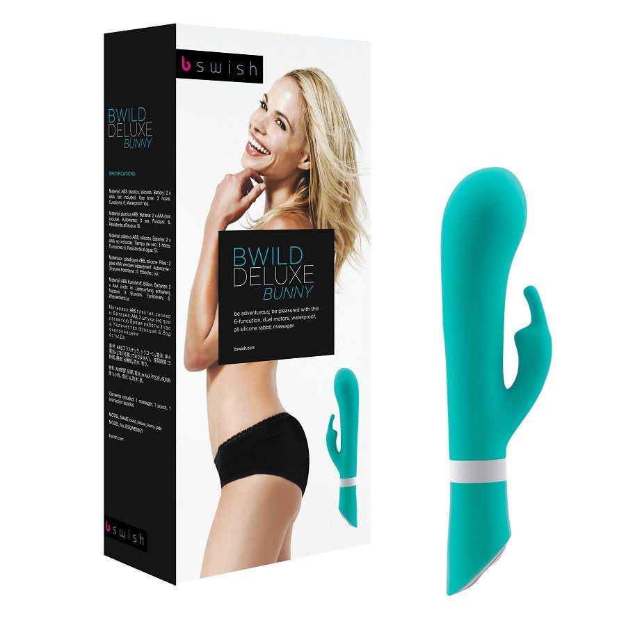 La marca B SWISH nos facilita esta imagen de su producto B SWISH - BWILD DELUXE BUNNY RABBIT VIBRATOR JADE para nuestro catálogo.