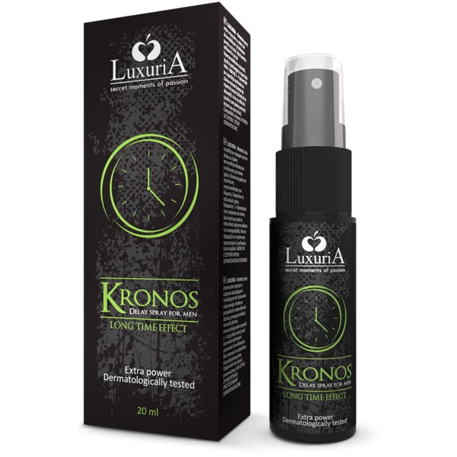 La marca INTIMATELINE LUXURIA nos facilita esta imagen de su producto INTIMATELINE LUXURIA - KRONOS SPRAY RETARDANTE EFECTO DESENSIBILIZANTE 20 ML para nuestro catálogo.