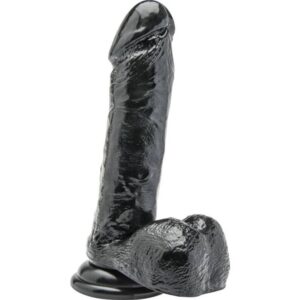 La marca GET REAL nos facilita esta imagen de su producto GET REAL - DILDO 18 CM CON TESTÍCULOS NEGRO para nuestro catálogo.