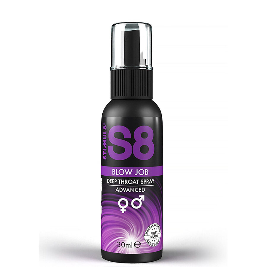 La marca STIMUL8 nos facilita esta imagen de su producto STIMUL8 - S8 BLOW JOB SPRAY GARGANTA PROFUNDA 30 ML para nuestro catálogo.