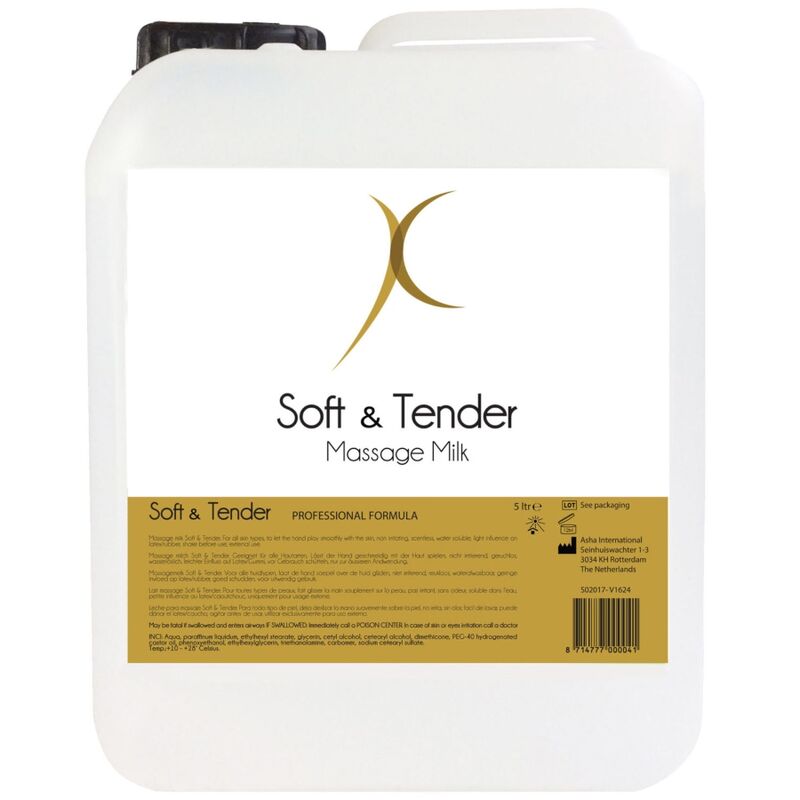 La marca SOFT AND TENDER nos facilita esta imagen de su producto SOFT AND TENDER - CREMA BODYMILK DE MASAJE 5000 ML para nuestro catálogo.