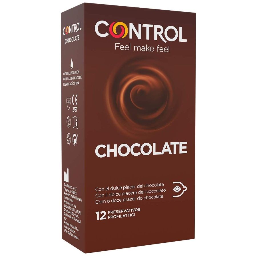 La marca CONTROL CONDOMS nos facilita esta imagen de su producto CONTROL - CHOCOLATE PRESERVATIVOS 12 UNIDADES para nuestro catálogo.