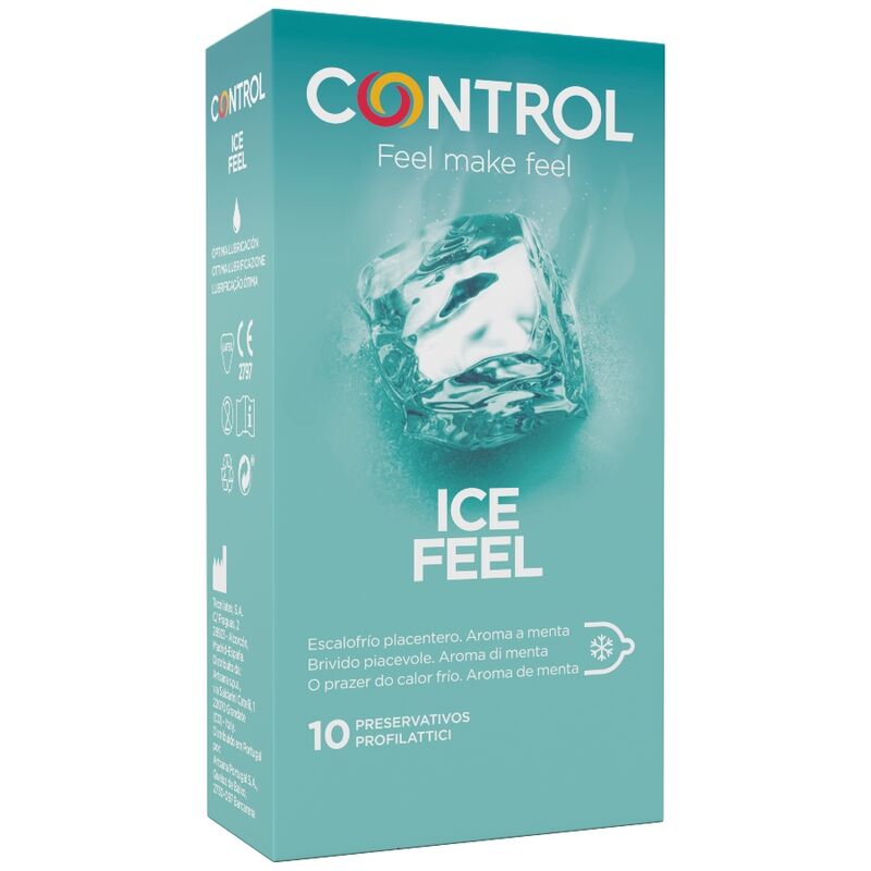 La marca CONTROL CONDOMS nos facilita esta imagen de su producto CONTROL - ICE FEEL PRESERVATIVOS EFECTO FRIO 10 UNIDADES para nuestro catálogo.