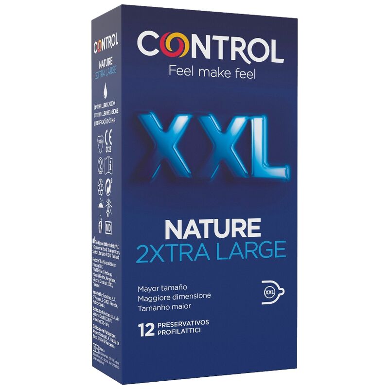 La marca CONTROL CONDOMS nos facilita esta imagen de su producto CONTROL - NATURE 2XTRA LARGE PRESERVATIVOS XXL - 12 UNDS para nuestro catálogo.