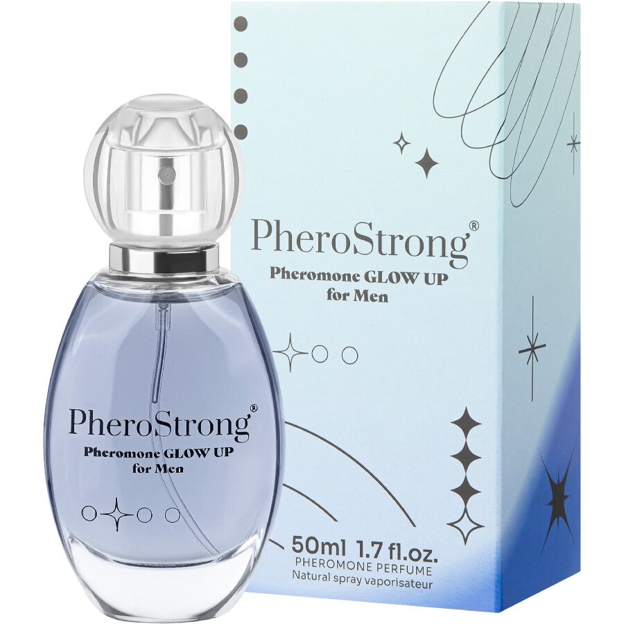 La marca PHEROSTRONG nos facilita esta imagen de su producto PHEROSTRONG - GLOW UP PERFUME CON FEROMONAS PARA HOMBRE 50 ML para nuestro catálogo.