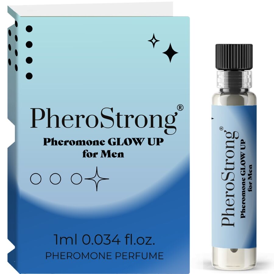 La marca PHEROSTRONG nos facilita esta imagen de su producto PHEROSTRONG - GLOW UP PERFUME CON FEROMONAS PARA HOMBRE 1 ML para nuestro catálogo.