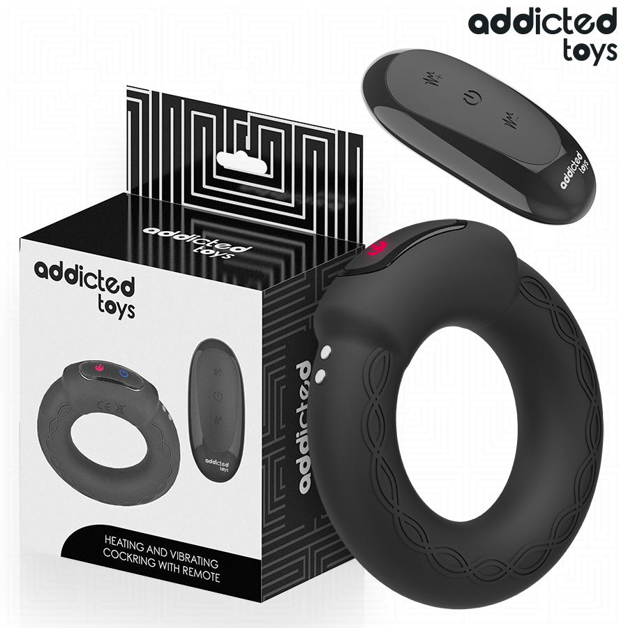 La marca ADDICTED TOYS nos facilita esta imagen de su producto ADDICTED TOYS - ANILLO PENE VIBRADOR EFECTO CALOR CONTROL REMOTO para nuestro catálogo.