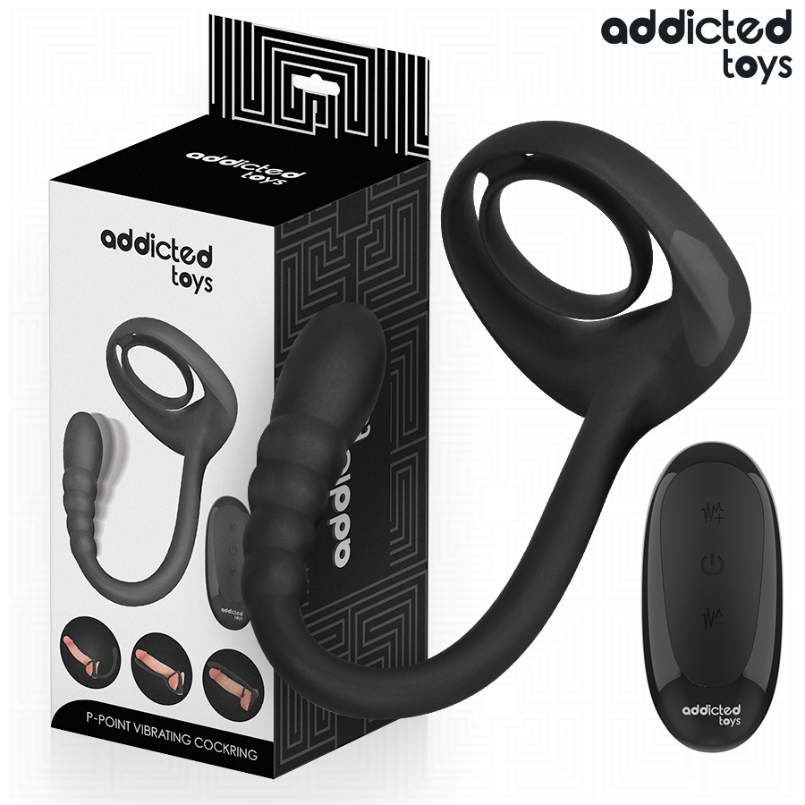 La marca ADDICTED TOYS nos facilita esta imagen de su producto ADDICTED TOYS - ANILLO PENE VIBRADOR PUNTO·P CONTROL REMOTO para nuestro catálogo.