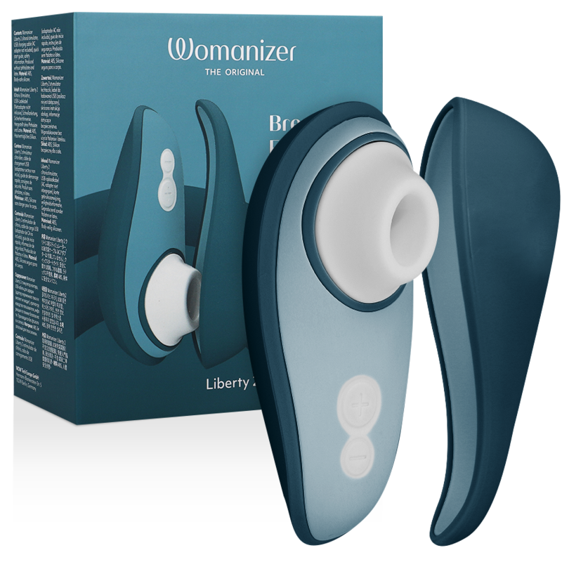 La marca WOMANIZER nos facilita esta imagen de su producto WOMANIZER - LIBERTY 2 ESTIMULADOR & SUCCIONADOR CLÍTORIS AZUL para nuestro catálogo.