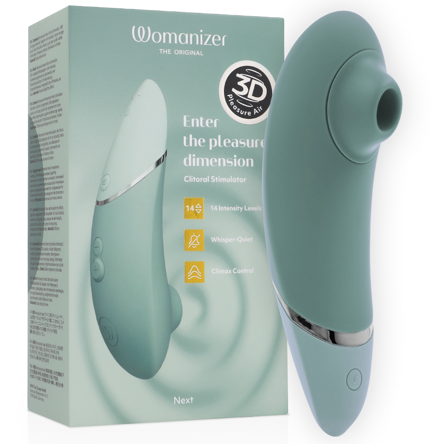 La marca WOMANIZER nos facilita esta imagen de su producto WOMANIZER - NEXT ESTIMULADOR DE CLITORÍS VERDE CLARO para nuestro catálogo.