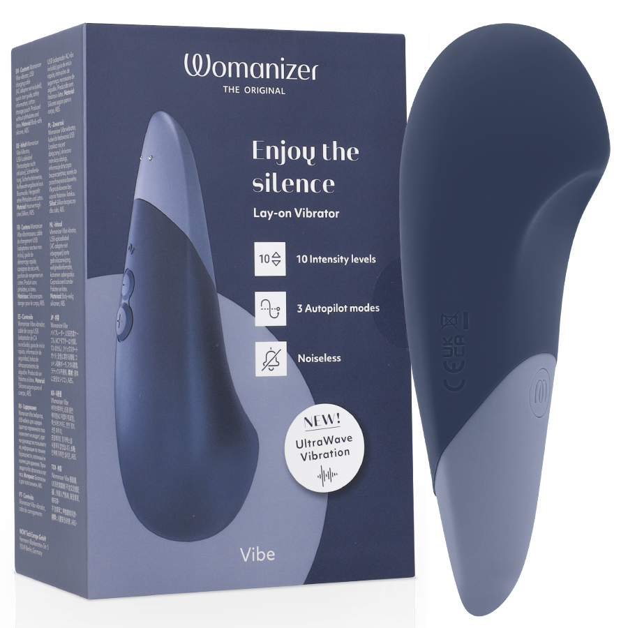 La marca WOMANIZER nos facilita esta imagen de su producto WOMANIZER - VIBE VIBRADOR LAY-ON SILENCIOSO AZUL OSCURO para nuestro catálogo.