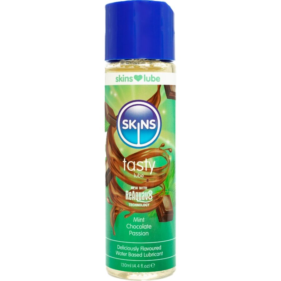 La marca SKINS nos facilita esta imagen de su producto SKINS - TASTY LUBRICANTE BASE DE AGUA MENTA & CHOCOLATE 130 ML para nuestro catálogo.