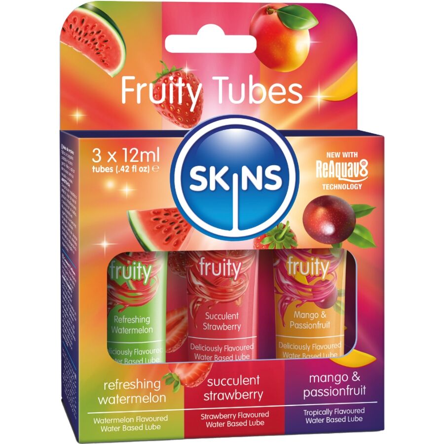 La marca SKINS nos facilita esta imagen de su producto SKINS - FRUITY LUBES KIT LUBRICANTES SANDÍA