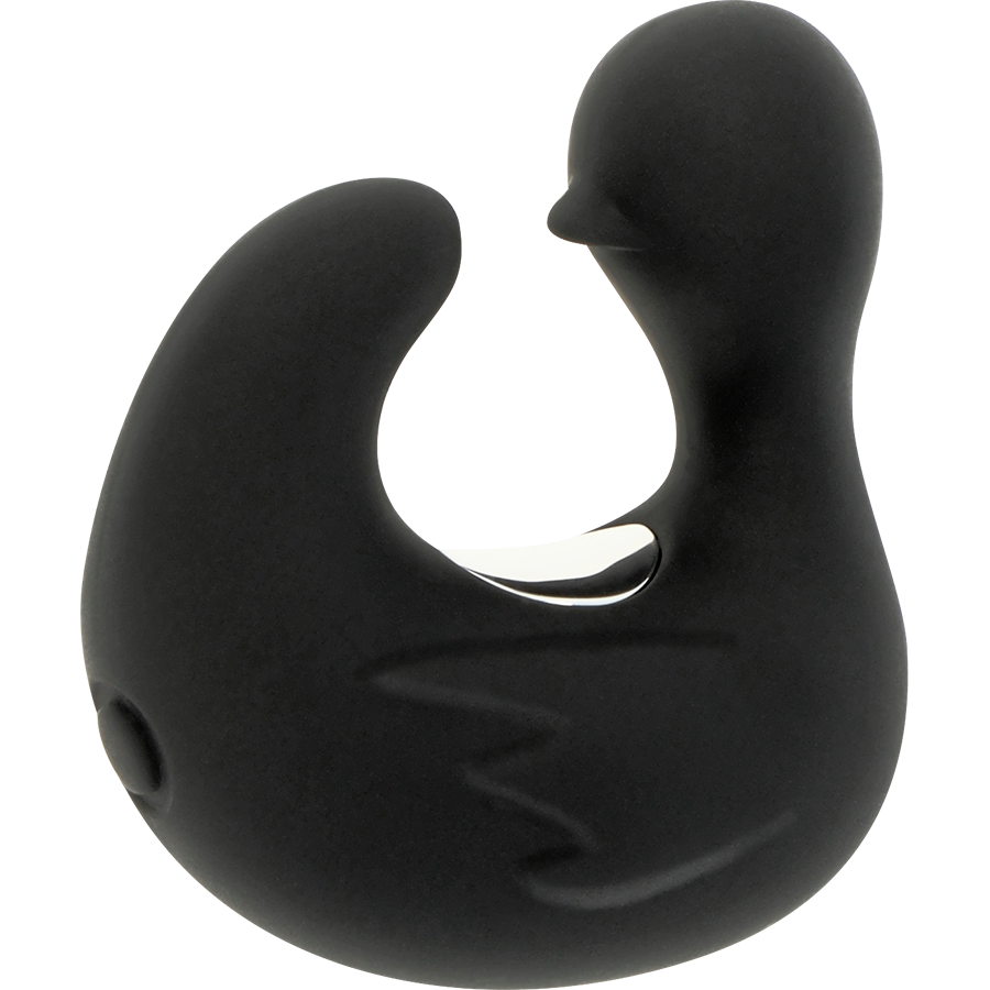 La marca BLACK&SILVER nos facilita esta imagen de su producto BLACK&SILVER - DEDAL PATO ESTIMULADOR DE SILICONA RECARGABLE DUCKYMANIA para nuestro catálogo.