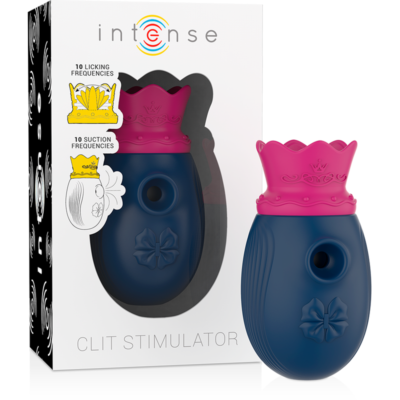La marca INTENSE FUN nos facilita esta imagen de su producto INTENSE - ESTIMULADOR CLÍTORIS 10 MODOS DE SUCCIÓN Y LICKING - AZUL para nuestro catálogo.