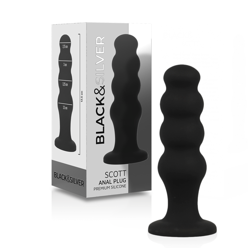 La marca BLACK&SILVER nos facilita esta imagen de su producto BLACK&SILVER - SCOTT PLUG ANAL SILICONA PREMIUM NEGRO para nuestro catálogo.