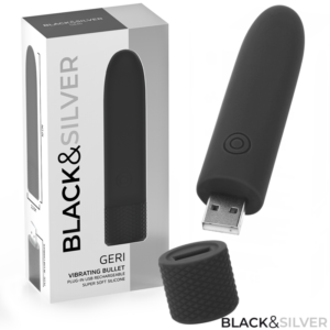 La marca BLACK&SILVER nos facilita esta imagen de su producto BLACK & SILVER - GERI BALA VIBRADORA RECARGABLE POR USB 8 VIBRACIONES NEGRO 10 X 2.2 CM para nuestro catálogo.
