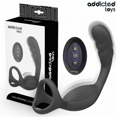 La marca ADDICTED TOYS nos facilita esta imagen de su producto ADDICTED TOYS - ANILLO DOBLE VIBRADOR PROSTÁTICO CONTROL REMOTO para nuestro catálogo.