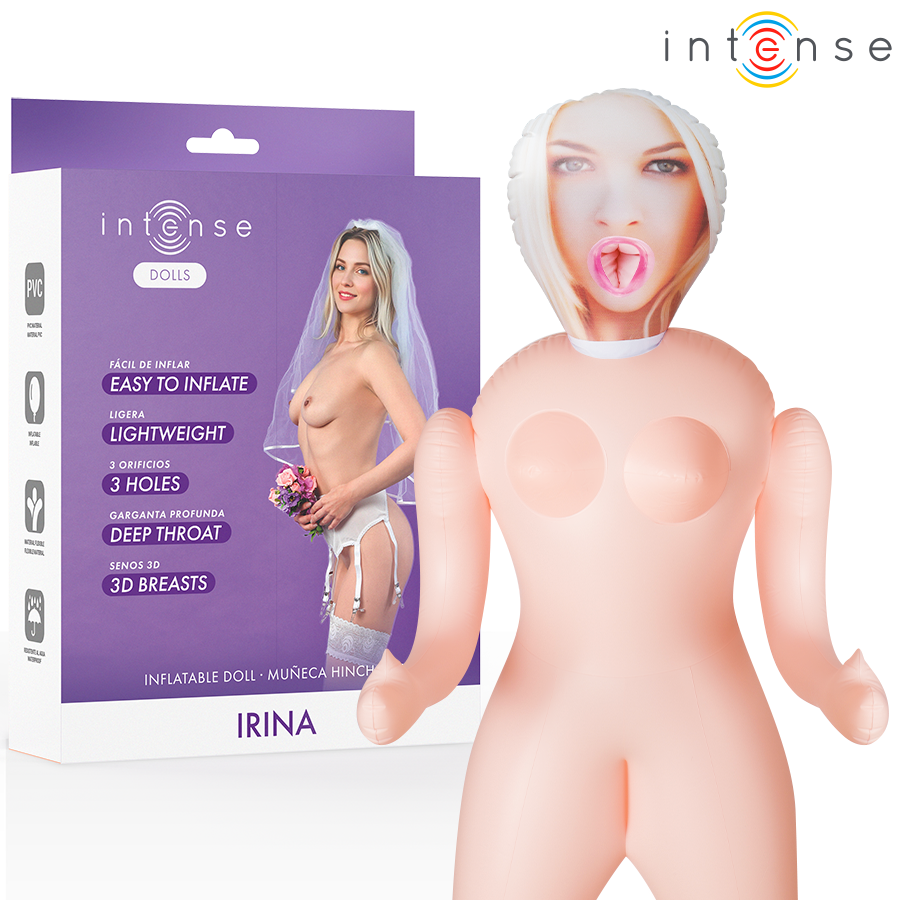 La marca INTENSE DOLLS nos facilita esta imagen de su producto INTENSE DOLLS - IRINA MUÑECA HINCHABLE CON TRES ORIFICIOS para nuestro catálogo.