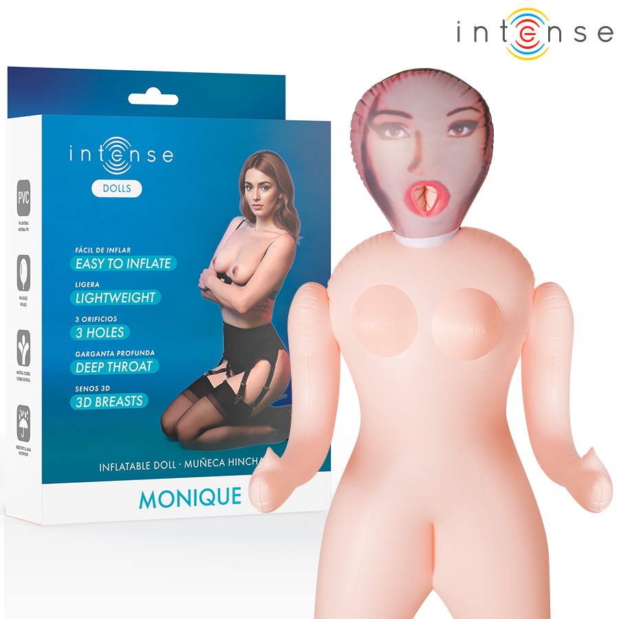 La marca INTENSE DOLLS nos facilita esta imagen de su producto INTENSE DOLLS - MONIQUE MUÑECA HINCHABLE CON TRES ORIFICIOS para nuestro catálogo.
