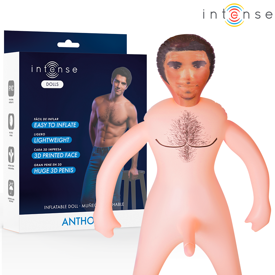 La marca INTENSE DOLLS nos facilita esta imagen de su producto INTENSE DOLLS - ANTHONY MUÑECO HINCHABLE PENE 3D para nuestro catálogo.