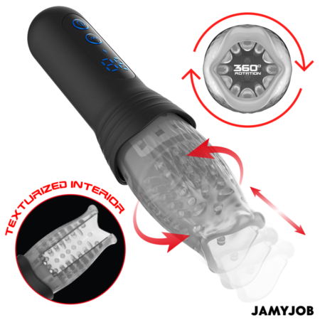 La marca JAMYJOB nos facilita esta imagen de su producto JAMYJOB - SPINJOB 2.0 MASTURBADOR CON THRUSTING Y ROTACIÓN para nuestro catálogo.