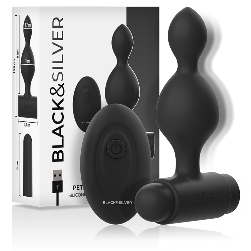 La marca BLACK&SILVER nos facilita esta imagen de su producto BLACK&SILVER - TUCKER PEQUEÑO PLUG ANAL SILICONA CONTROL REMOTO para nuestro catálogo.