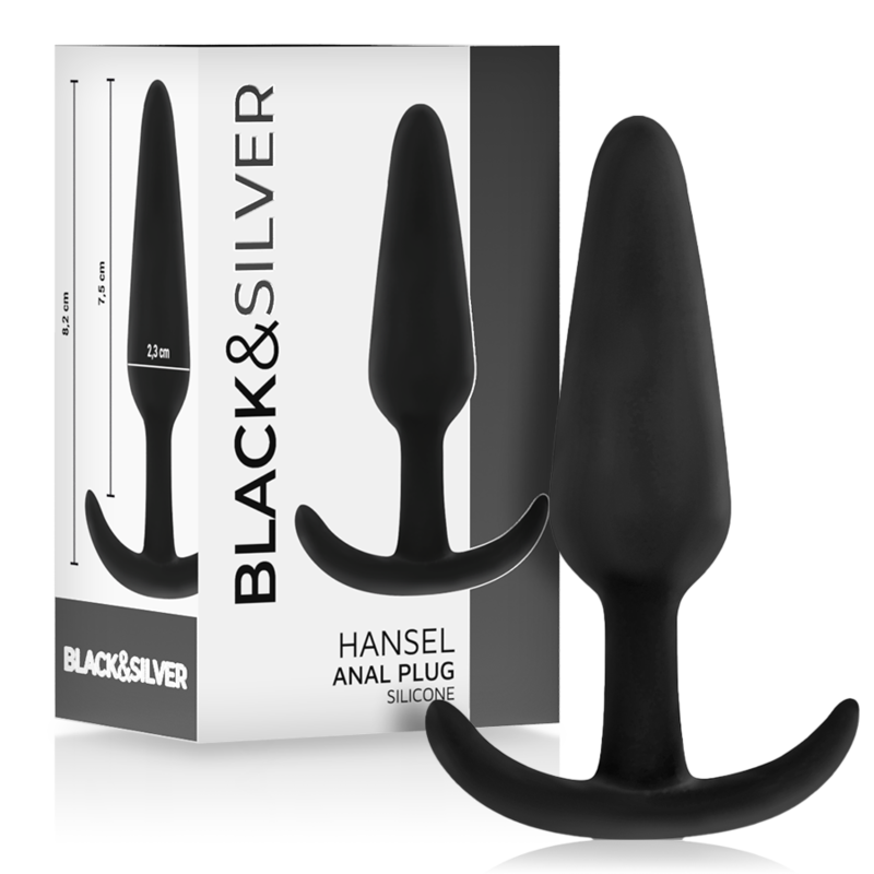 La marca BLACK&SILVER nos facilita esta imagen de su producto BLACK&SILVER - HANSEL PLUG ANAL SILICONA CON ASA PEQUEÑO para nuestro catálogo.