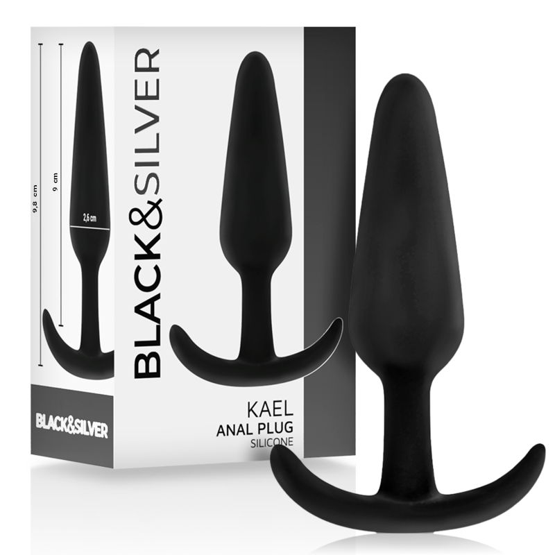 La marca BLACK&SILVER nos facilita esta imagen de su producto BLACK&SILVER - KAEL PLUG ANAL SILICONA CON ASA MEDIANO para nuestro catálogo.