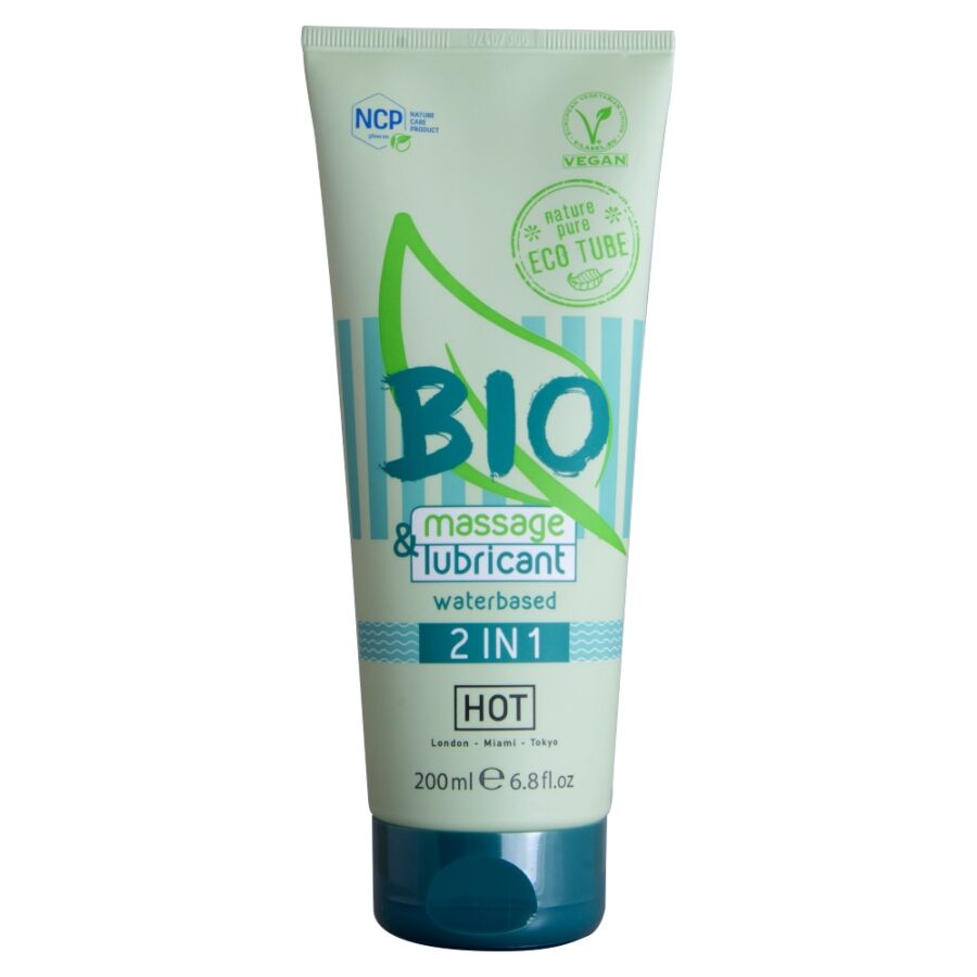 La marca HOT nos facilita esta imagen de su producto HOT - BIO MASSAGE & LUBRICANTE BASE AGUA 2 EN 1 200 ML para nuestro catálogo.