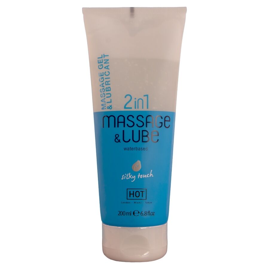 La marca HOT nos facilita esta imagen de su producto HOT - MASSAGE & GLIDE GEL 2 EN 1 TACTO SEDOSO 200 ML para nuestro catálogo.