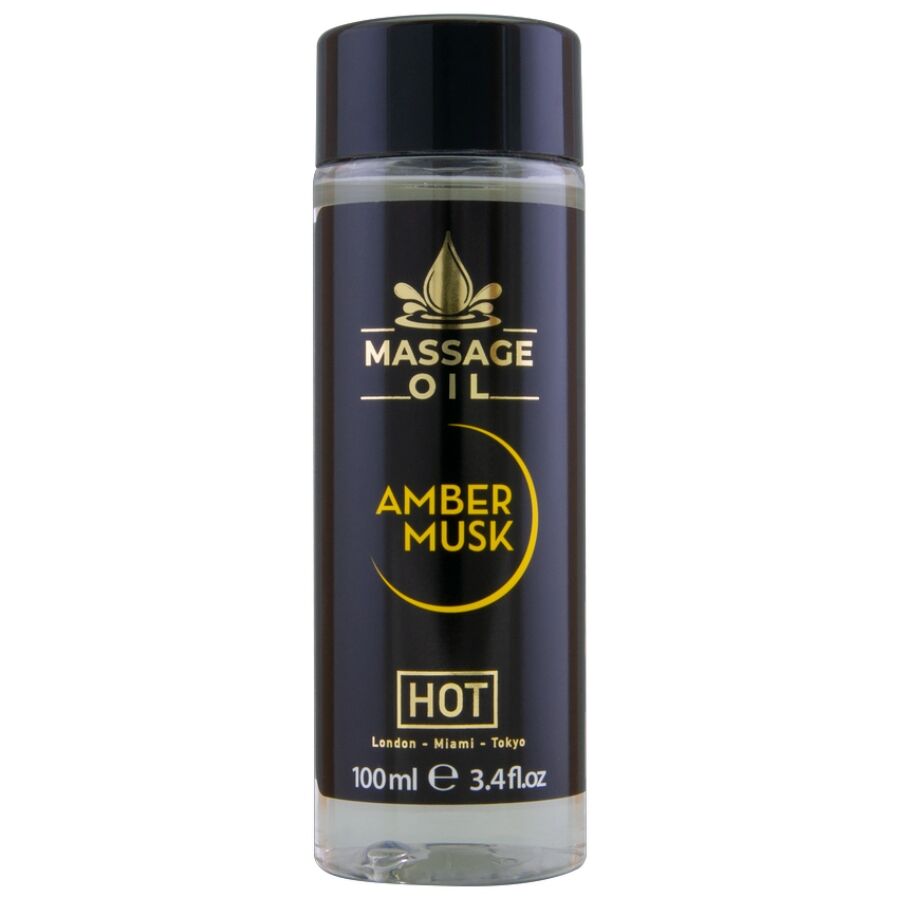 La marca HOT nos facilita esta imagen de su producto HOT - ACEITE DE MASAJE AMBER & MUSK 100 ML para nuestro catálogo.