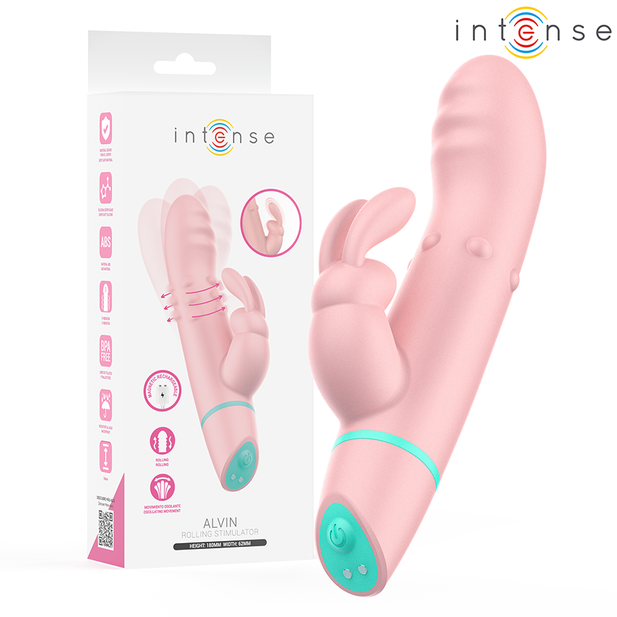 La marca INTENSE HIGH TECH nos facilita esta imagen de su producto INTENSE - ALVIN ESTIMULADOR RABBIT & VIBRADOR ROLLING + OSCILANTE para nuestro catálogo.