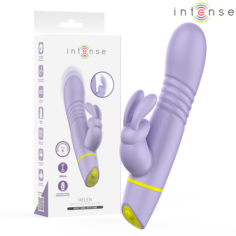 La marca INTENSE HIGH TECH nos facilita esta imagen de su producto INTENSE - HELEN ESTIMULADOR RABBIT & VIBRADOR THRUSTING para nuestro catálogo.