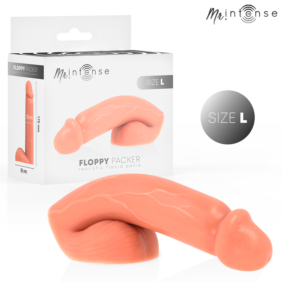 La marca MR. INTENSE DILDOS nos facilita esta imagen de su producto MR INTENSE - FLOPPY TALLA L PACKER REALÍSTICO para nuestro catálogo.