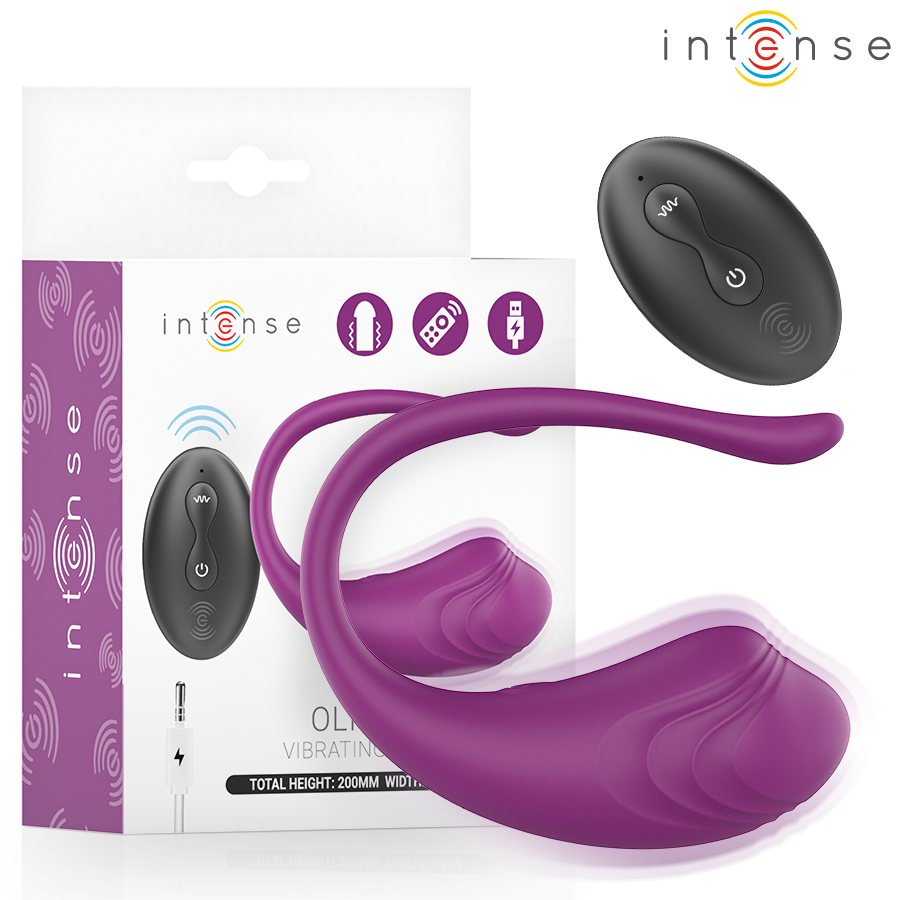 La marca INTENSE REMOTE CONTROL nos facilita esta imagen de su producto INTENSE - OLIVIA HUEVO VIBRADOR MORADO CONTROL REMOTO para nuestro catálogo.
