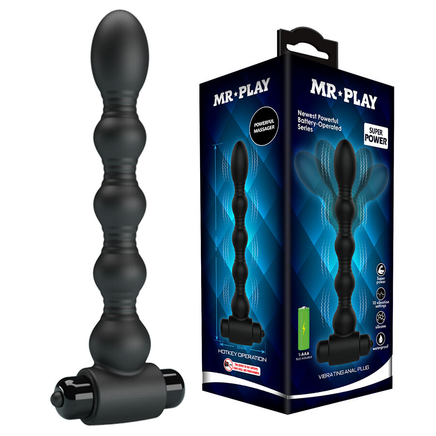 La marca MR PLAY nos facilita esta imagen de su producto MR PLAY - MASAJEADOR PLUG ANAL CON VIBRACIÓN para nuestro catálogo.