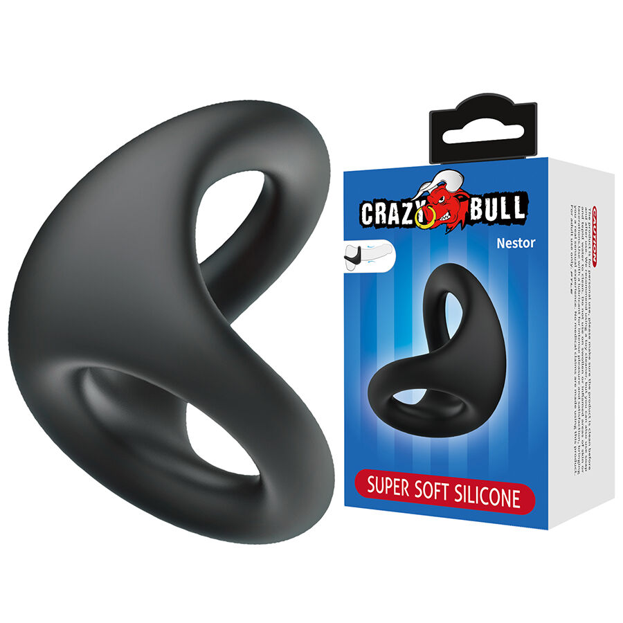 La marca CRAZY BULL nos facilita esta imagen de su producto CRAZY BULL - NESTOR ANILLO ERGONÓMICO PARA PENE Y TESTÍCULOS para nuestro catálogo.