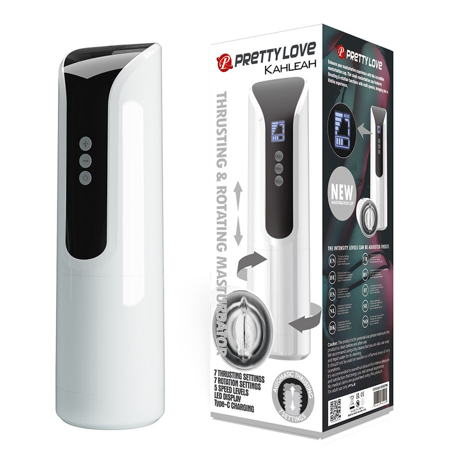 La marca PRETTY LOVE MALE nos facilita esta imagen de su producto PRETTY LOVE - KAHLEAH MASTURBADOR CON EMPUJE Y ROTACIÓN para nuestro catálogo.