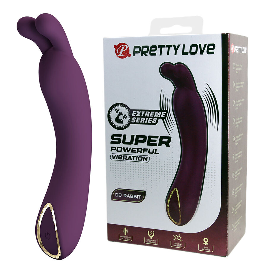 La marca PRETTY LOVE SMART nos facilita esta imagen de su producto PRETTY LOVE - DJ RABBIT VIBRADOR PUNTO G MORADO para nuestro catálogo.