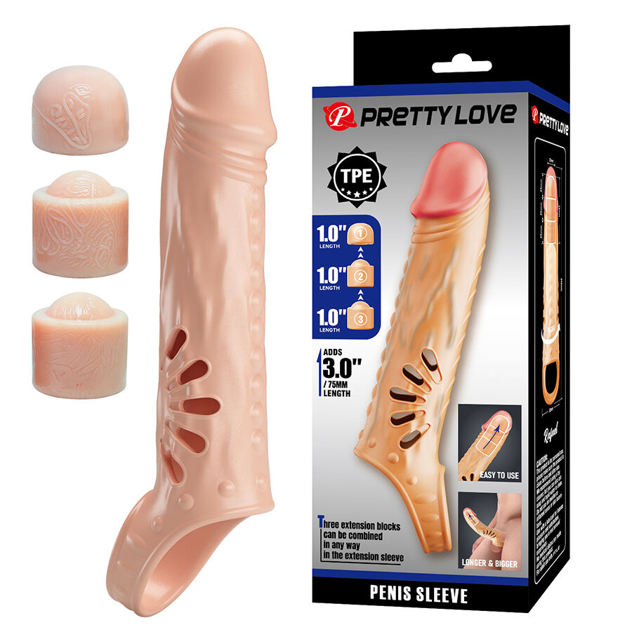 La marca PRETTY LOVE MALE nos facilita esta imagen de su producto PRETTY LOVE- FUNDA PARA PENE CON EXTENSORES para nuestro catálogo.