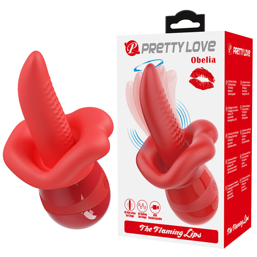 La marca PRETTY LOVE SMART nos facilita esta imagen de su producto PRETTY LOVE - OBELIA LENGUA MASTURBADORA CON MOVIMIENTO ORBITAL para nuestro catálogo.