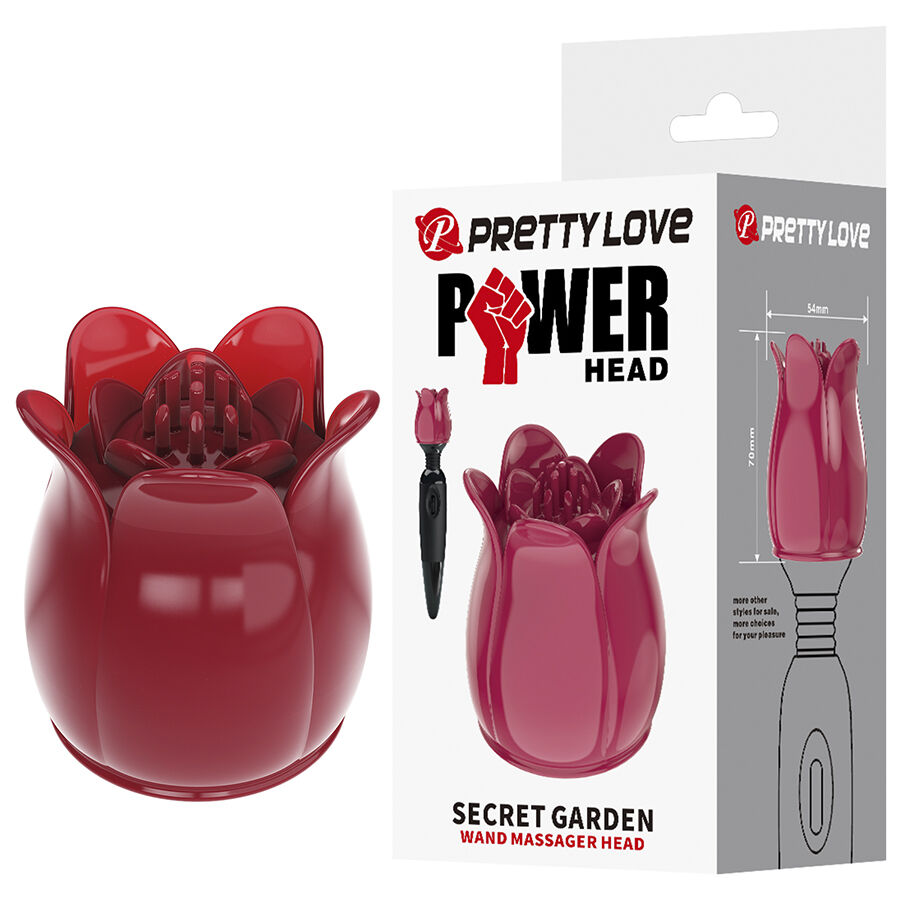 La marca PRETTY LOVE FLIRTATION nos facilita esta imagen de su producto PRETTY LOVE - SECRET GARDEN CABEZAL MASAJEADOR ROSA para nuestro catálogo.
