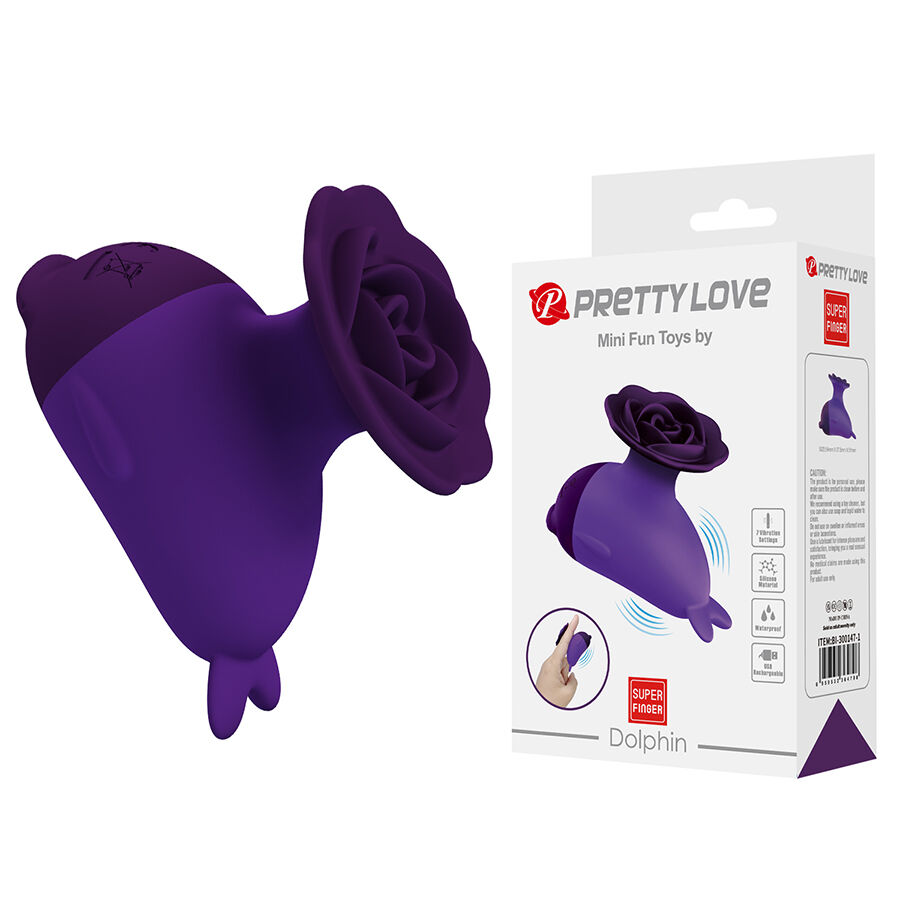 La marca PRETTY LOVE FLIRTATION nos facilita esta imagen de su producto PRETTY LOVE - DOLPHIN MINI VIBRADOR CON SUJECIÓN para nuestro catálogo.