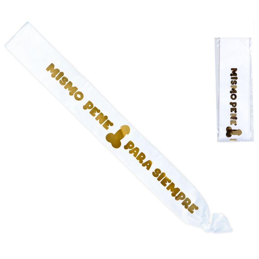 La marca DIABLO PICANTE nos facilita esta imagen de su producto DIABLO PICANTE - BANDA BLANCA PENE METALIZADO para nuestro catálogo.