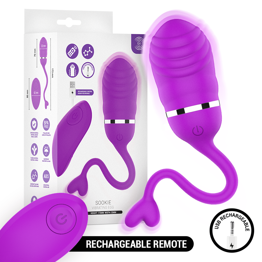 La marca INTENSE REMOTE CONTROL nos facilita esta imagen de su producto INTENSE - SOOKIE HUEVO VIBRADOR CON CONTROL REMOTO MORADO para nuestro catálogo.