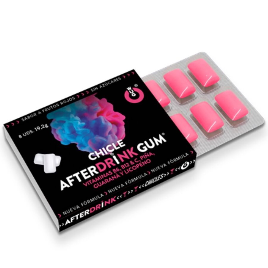 La marca WUG GUM nos facilita esta imagen de su producto WUG After Drink – 1 X 8 UDS | El chicle funcional que te ayuda a recuperar energía tras la noche para nuestro catálogo.